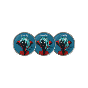 Creepy Cute Vampire Girl - Kawaii Gothic Golf Ball Marker