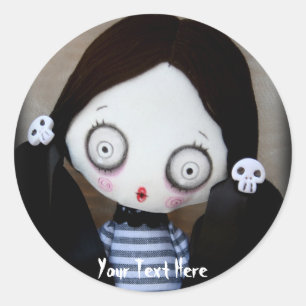 Creepy Cute Zombie Doll Halloween Stickers