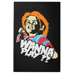 Creepy Dark Doll Wanna Play??!! Metal Print