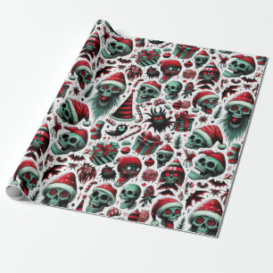 Creepy Dead Christmas Pattern Wrapping Paper