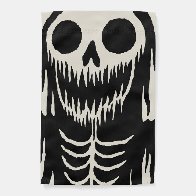 Creepy Demon Skull  Garden Flag (Front)