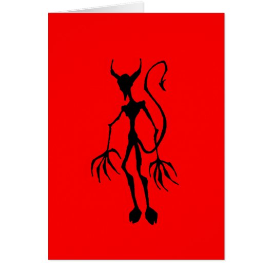 Creepy Devil Stick Figure Cards (Front)