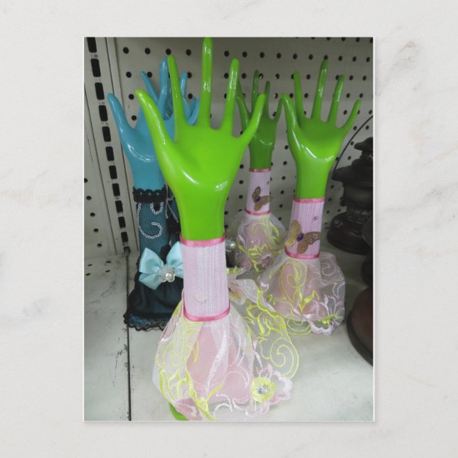 Creepy Disembodied Hands Postcard (Front)