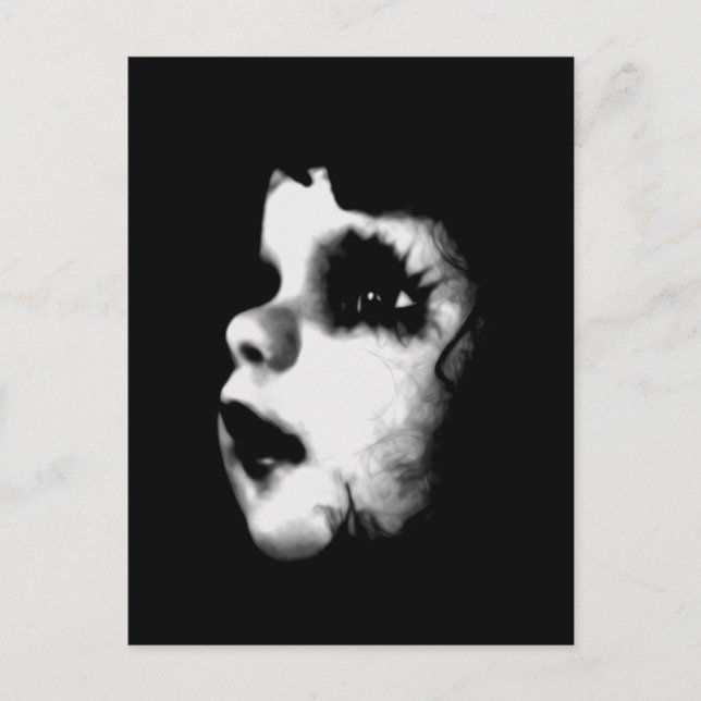 Creepy Doll Face Postcard (Front)