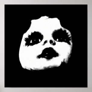 Creepy Doll Face Poster