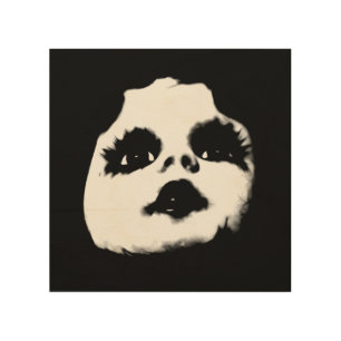 Creepy Doll Face Wood Wall Decor