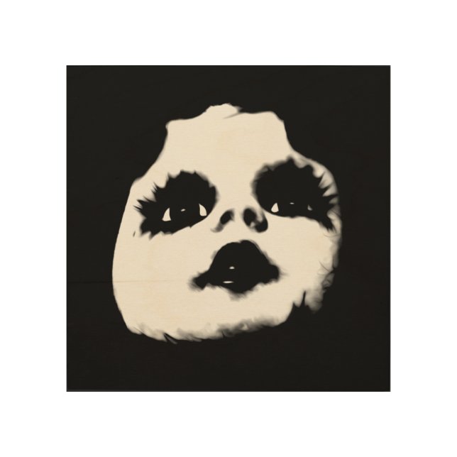 Creepy Doll Face Wood Wall Decor (Front)
