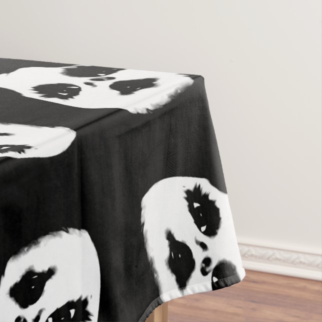 Creepy Doll Faces Tablecloth (In Situ)