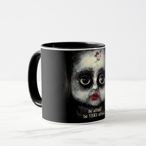 Creepy Doll Haunted Halloween Horror Mug