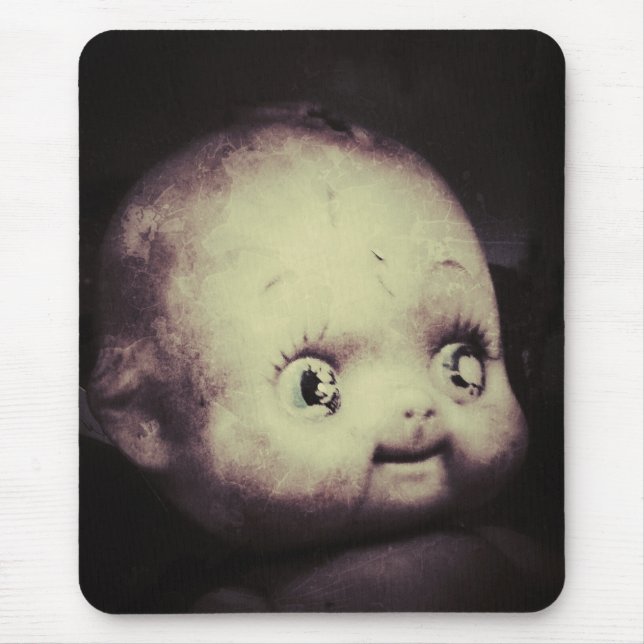 Creepy Doll Mouse Pad (Front)