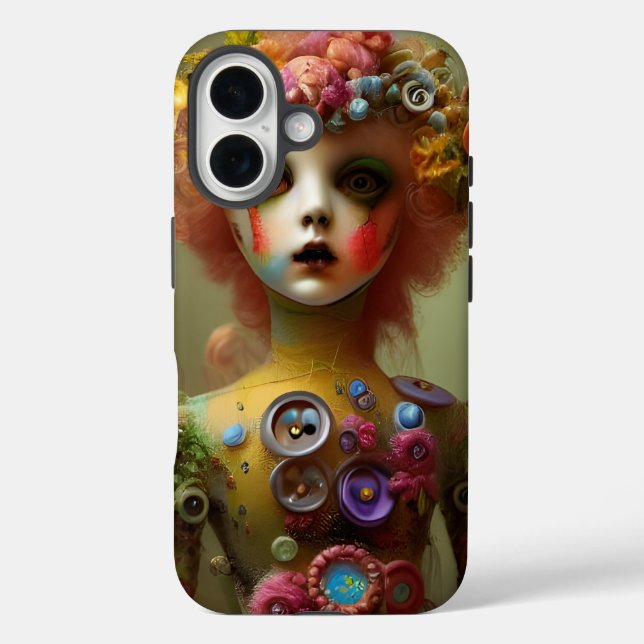 Creepy Doll with Buttons Halloween Case-Mate iPhone Case (Back)