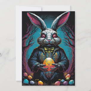 Creepy Easter Bunny Horror Holiday Card