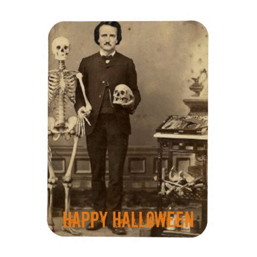 Creepy Edgar Allan Poe Halloween Magnet