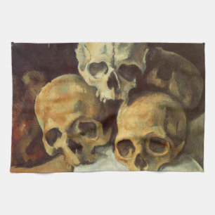 Creepy Eerie Skulls Vintage Halloween Kitchen Towel