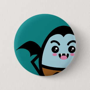 Creepy Egg Dracula - Halloween Button