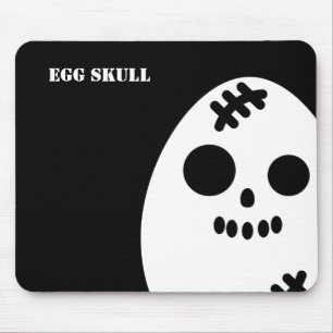 Creepy Egg Skull Halloween Add Your Name Mouse Pad