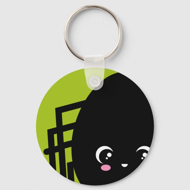 Creepy Egg Spider - Halloween Keychain (Front)