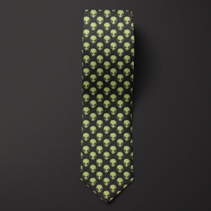 Creepy Extraterrestrial Alien Neck Tie