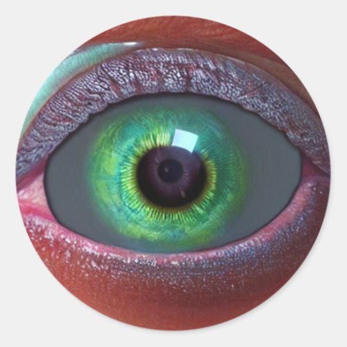 Creepy Eye   Classic Round Sticker