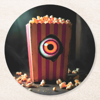 Creepy Eyeball in Popcorn Coaster