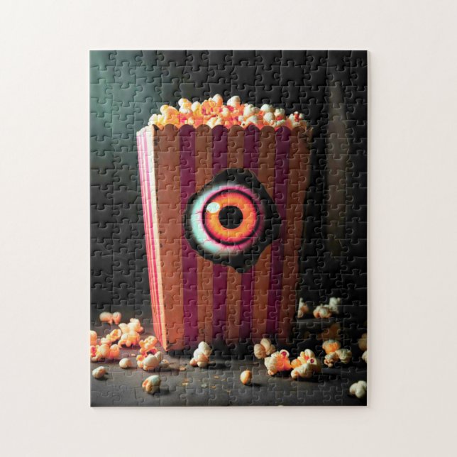 Creepy Eyeball in Popcorn Jigsaw Puzzle (Vertical)