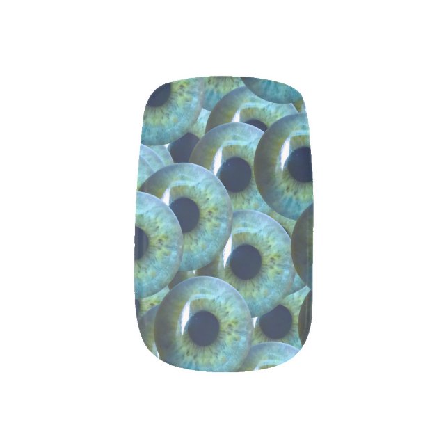 creepy eyeballs nail wraps decals stickers (Right Thumb)
