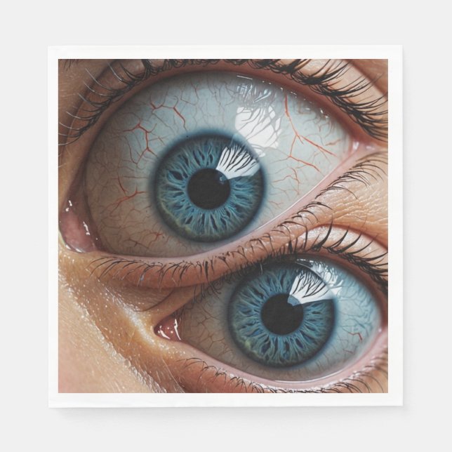 Creepy eyeballs napkins (Front)