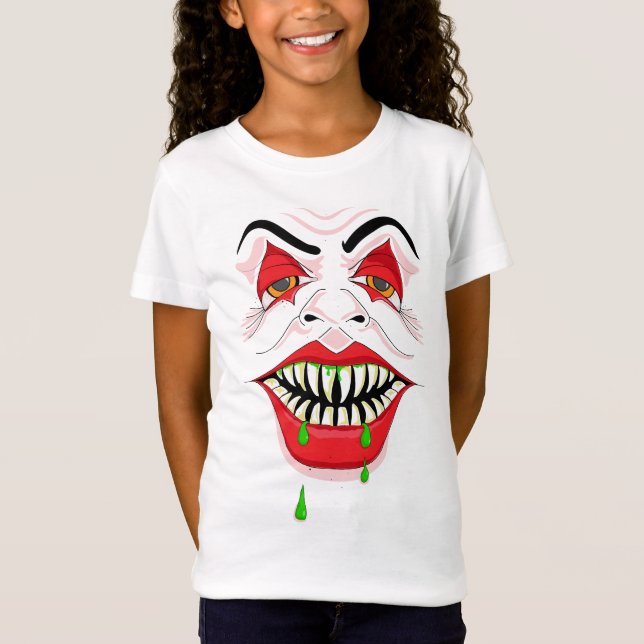 Creepy Face Halloween T-Shirt (Front)