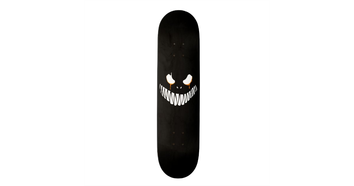 creepy face skateboard
