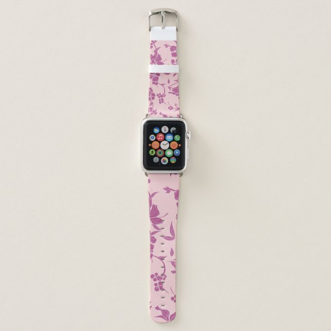Creepy Flowers Pattern 10 Apple Watch Band (Front)