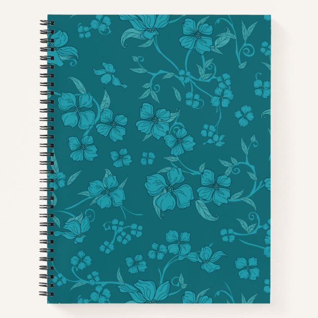 Creepy Flowers Pattern 2 Notebook (Front)