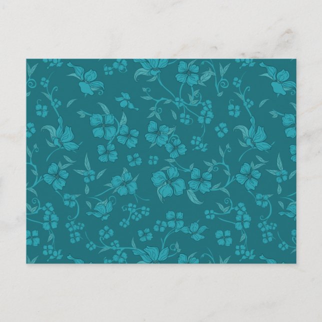 Creepy Flowers Pattern 2 Postcard (Front)