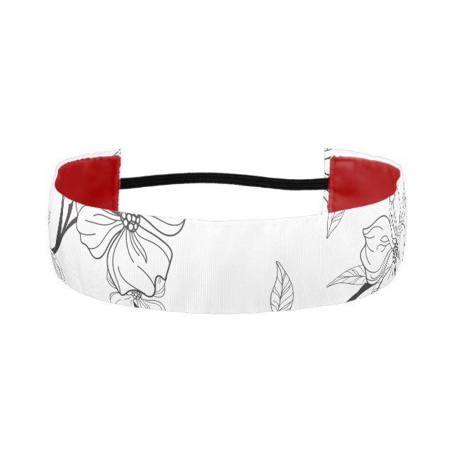 Creepy Flowers Pattern 7 Athletic Headband (Front)