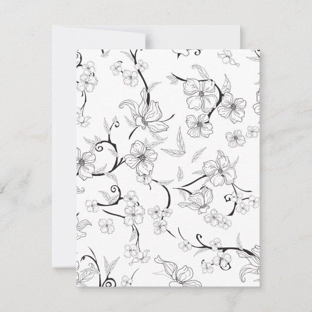 Creepy Flowers Pattern 7 Note Card (Front)