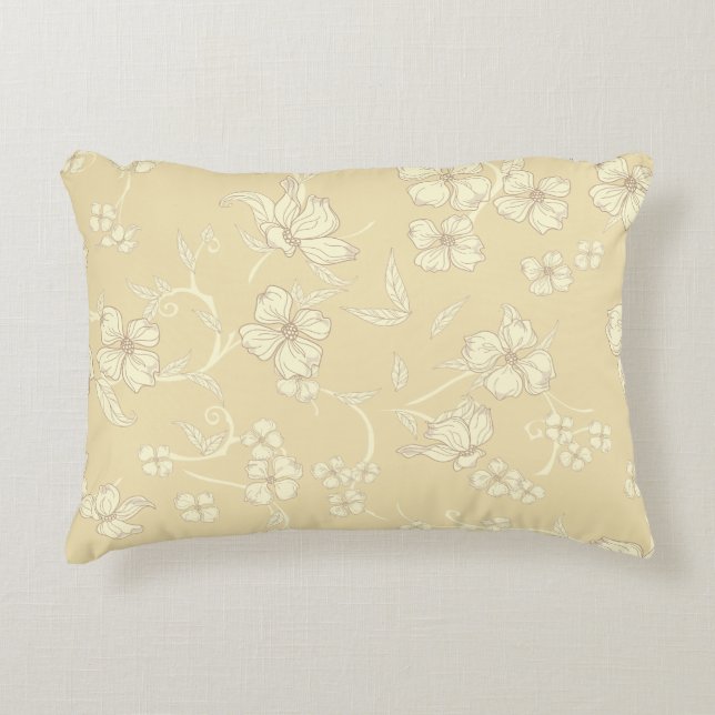 Creepy Flowers Pattern 8 Accent Pillow (Front)