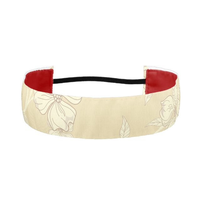 Creepy Flowers Pattern 8 Athletic Headband (Front)