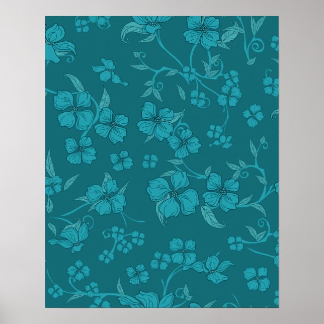 Creepy Flowers Pattern 9 Poster (Front)