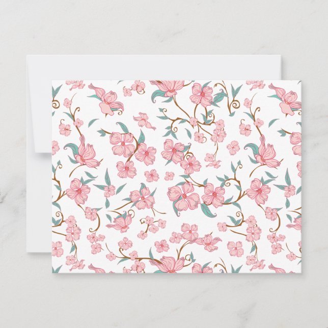 Creepy Flowers Pattern Note Card (Front)