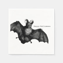 Creepy Flying Vintage Bat Halloween Party