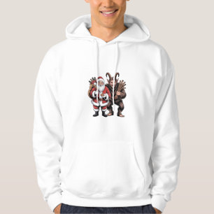 Creepy Funny Horror Santa Claus Krampus Christmas  Hoodie