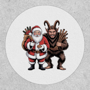 Creepy Funny Horror Santa Claus Krampus Christmas Patch