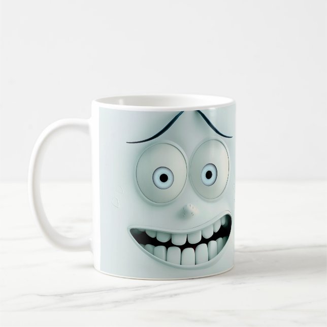 Creepy-Funny Sarcastic Face 3D Mug Wrap (Left)