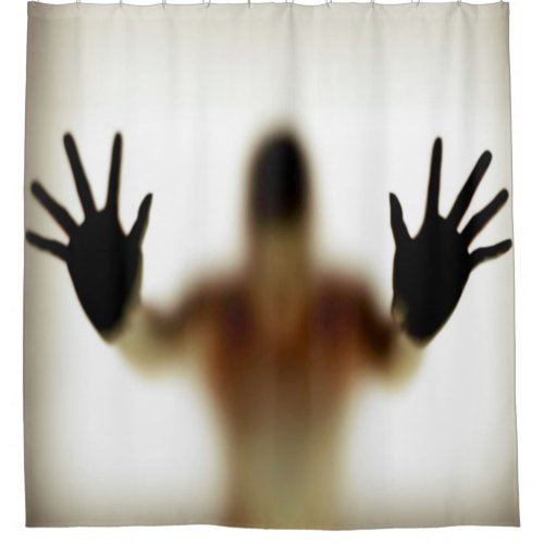 Creepy Funny Someone in the Shower Shower Curtain