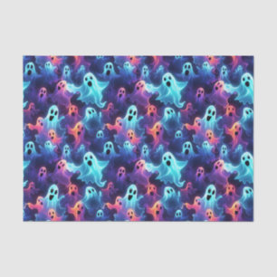 Creepy Ghost Blue Red Purple Halloween Decoupage Tissue Paper