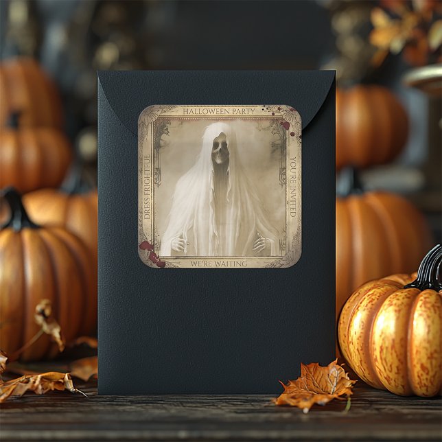 Creepy Ghost Haunted Halloween Sticker (Creator Uploaded)