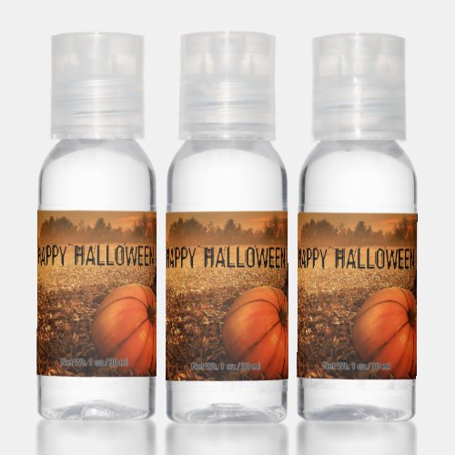 Creepy Ghosts Pumpkins Field Halloween Hand Sanitizer