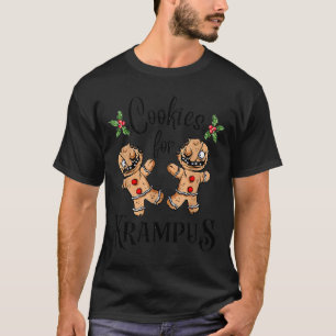 Creepy Gingerbread Cookies For Krampus Xmas Goth H T-Shirt