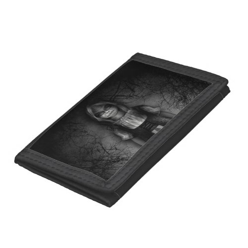 Creepy Girl Black Gothic Wallet