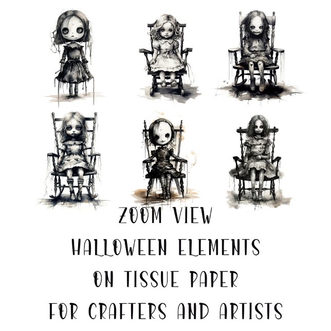 Creepy Girl Horror Characters for Arts and Crafts  Tissue Paper (Creator Uploaded)