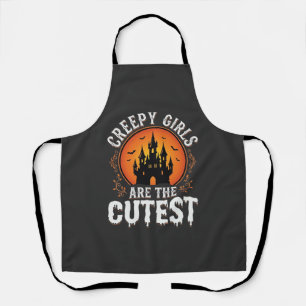 Creepy Girls Are The Cutest Gothic Halloween Desig Apron